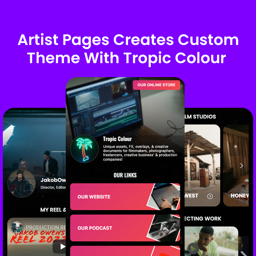 Artist Pages Partners with Tropic Colour